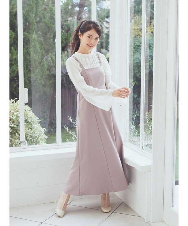 earth music&ecology ジャガードシャーリングプルオーバー Ivory