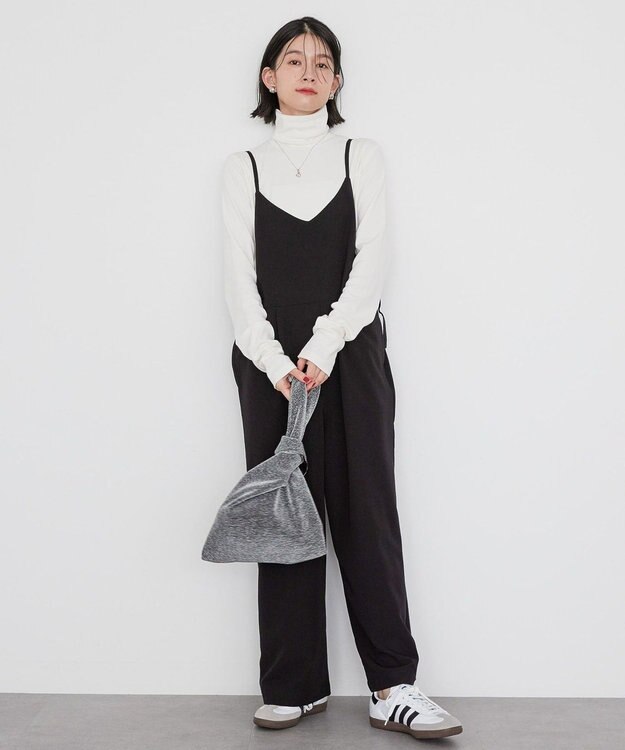 AMERICAN HOLIC イージーケアキャミサロペット Black