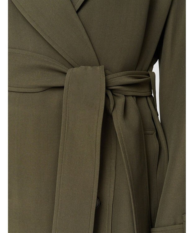 JOSEPH ヘビーシルククレープ　ミドルコート Hass Avocado