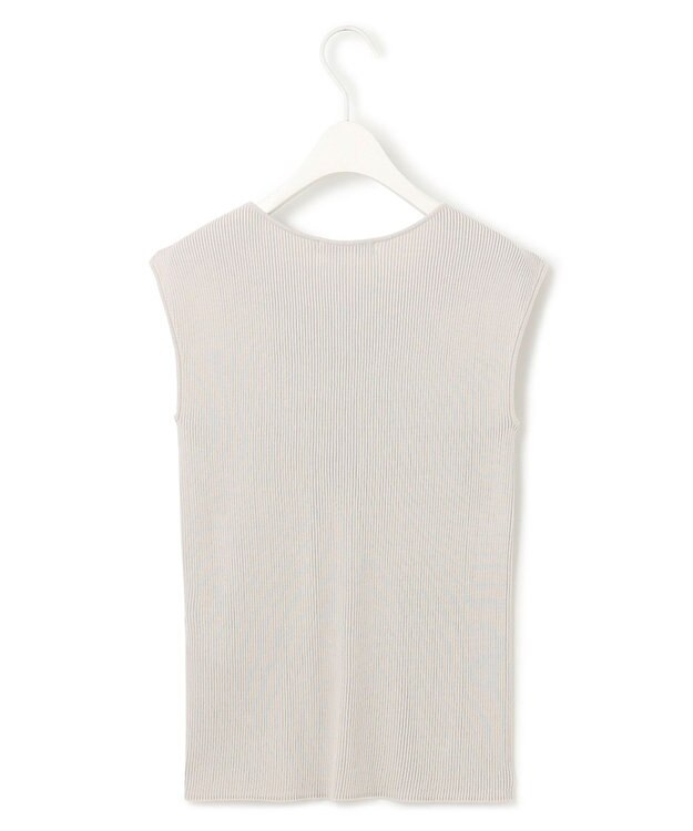 ICB L 【洗える】オーガニックコットンリブ ノースリーブプルオーバー トープ系