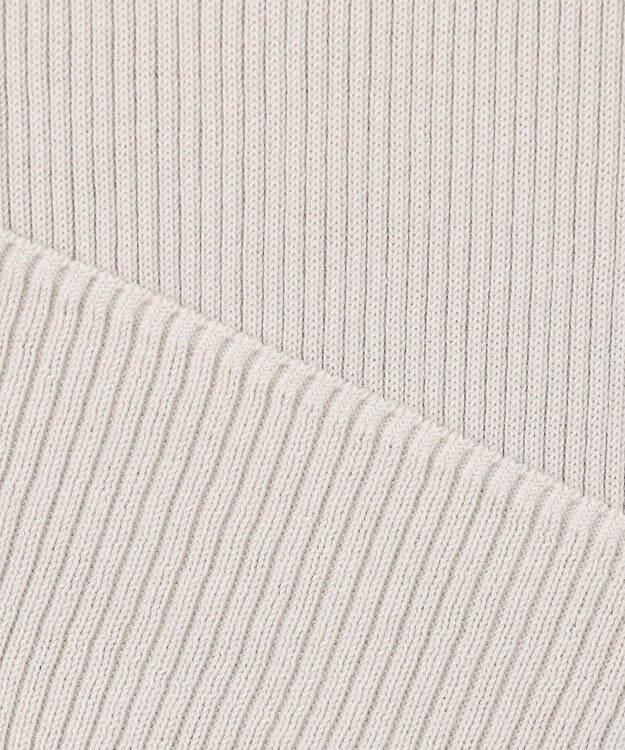 ICB L 【洗える】オーガニックコットンリブ ノースリーブプルオーバー トープ系