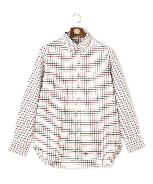 J.PRESS MEN コットンネル タッタソールシャツ/B.D ホワイト系3