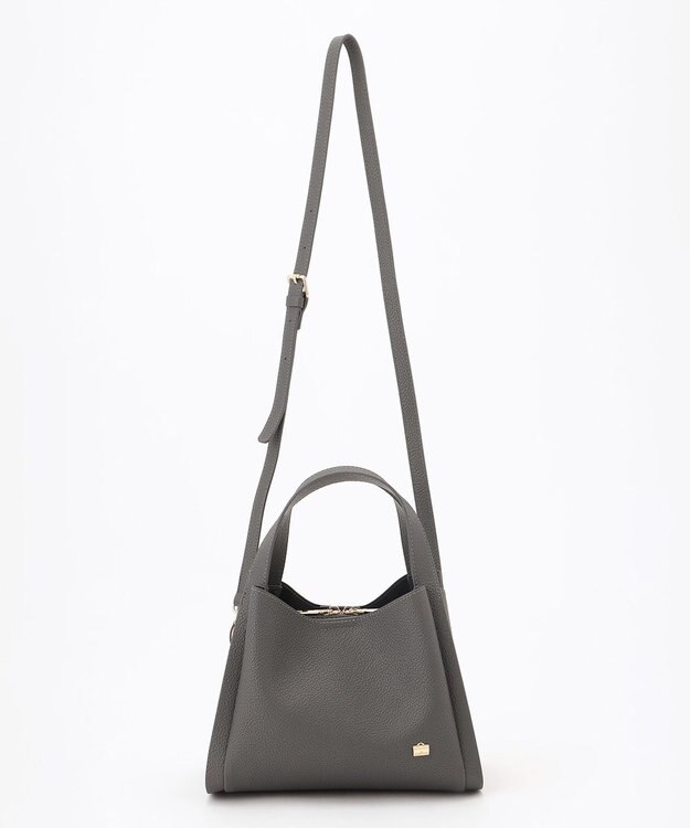 LA BAGAGERIE ソフトシュリンク2WAYハンドバッグ small ダークグレー