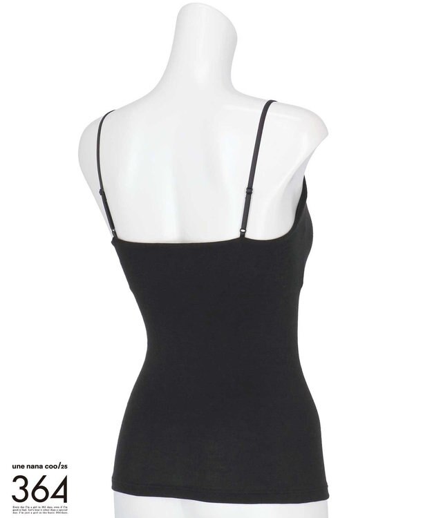 une nana cool 【綿混】364ブラトップ　キャミソール ブラック