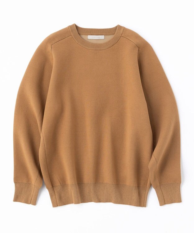 UNFILO MENS 【新色追加】スウェットライク クルーニット [24年秋冬商品] ベージュ