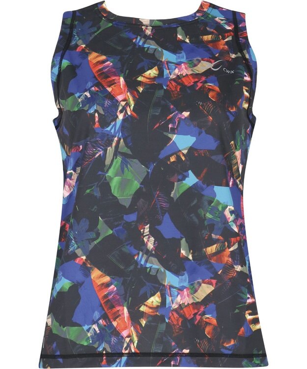 CW-X 【WOMEN】 CW-X トップス 【薄軽ランニングシャツ】 ノースリーブ タンクトップ Ｕネック 吸汗速乾性(本体) レディース DLY150 /ワコール グレイッシュブルー