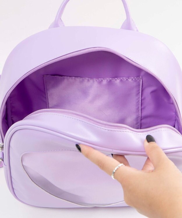 WEGO 【痛バ＆推し活グッズ】ハートウィンドウ痛リュック ライトパープル