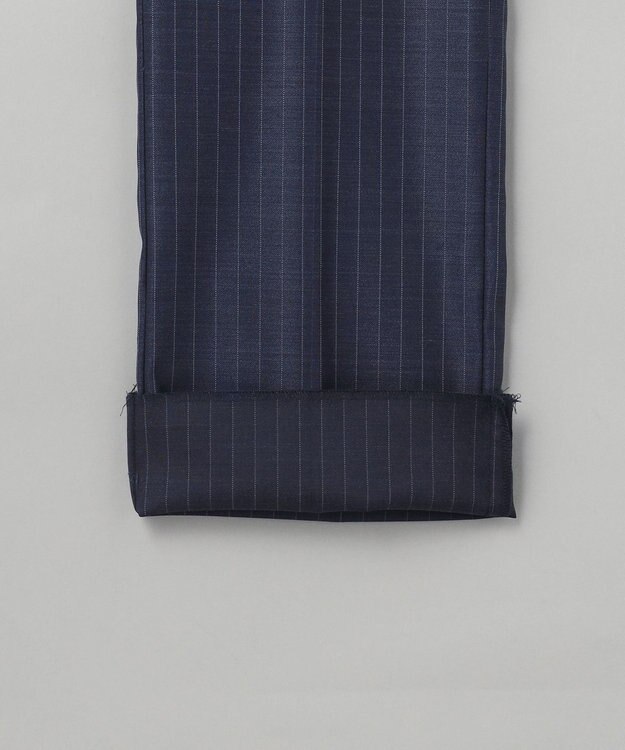 GOTAIRIKU 【Loro Piana Fabric】365 通年 3ピーススーツ(ネイビーストライプ) ダルブルー×ストライプ