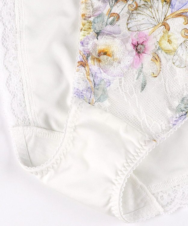 WACOAL ショーツ 【リボンブラ 脇すっきり】 BXB483とペア はきこみ丈あさめ ナイロンベア天竺素材(バック) レディース PXB183 /ワコール アイボリー