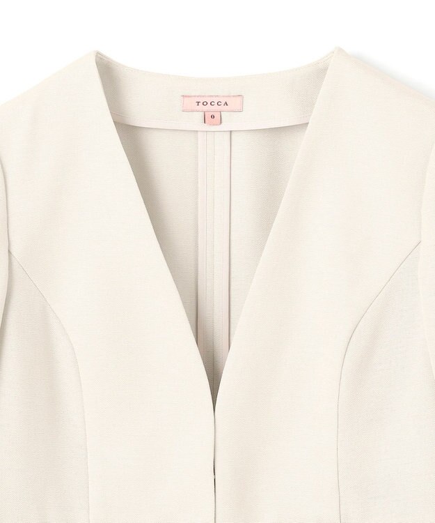 TOCCA 【消臭】BRIGHT LUMINOUS 七分袖ジャケット ベージュ系