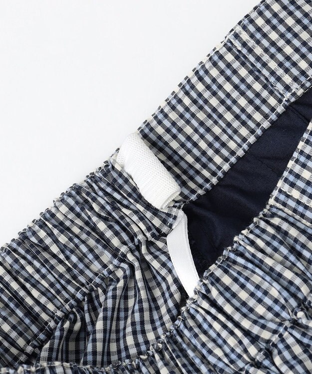 組曲 KIDS 【150-170㎝】 チェックプリーツ キュロット サックスブルー