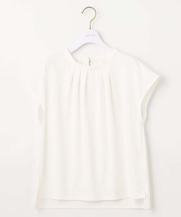 ANY SIS S 【UVカット・接触冷感・撥水・汗ジミ防止】プレーティングジャージー フレンチスリーブ カットソー オフ