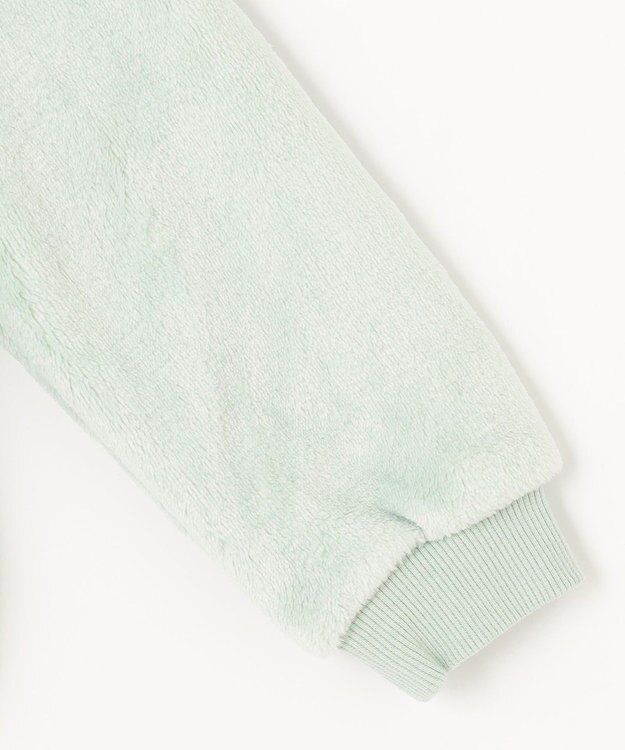 ANY KIDS 両面 フリース スパンコール トレーナー ミント×クマ