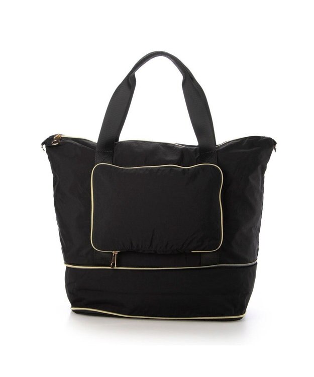 UNBILLION カシュカシュ cachecache / ポータブルシワナイロンボストンバッグ ブラック