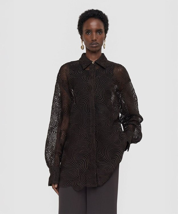 JOSEPH コードレース クロシェ　ブラウス Cocoa