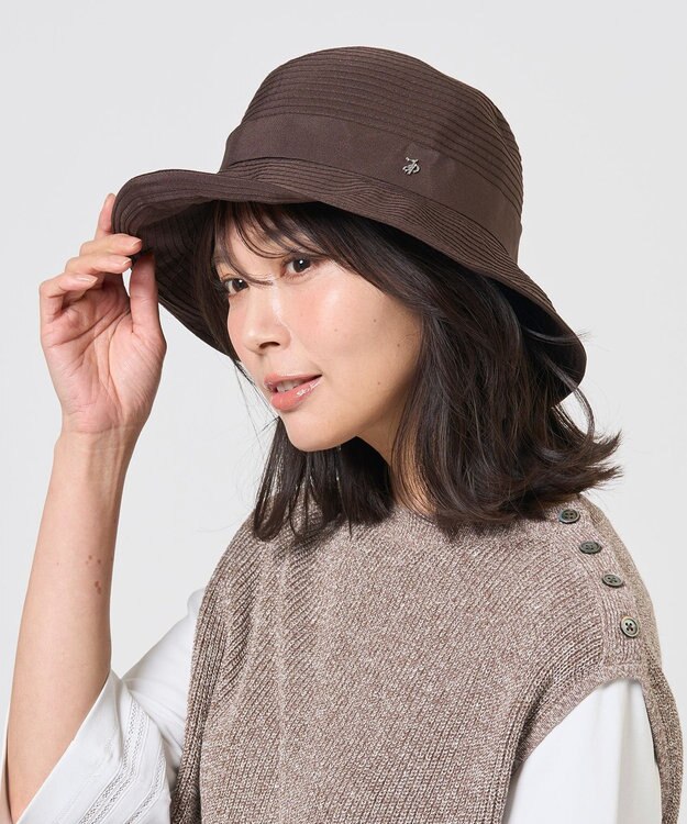 J.PRESS LADIES 【WEB限定カラーあり・畳める】ブレードHAT ダークブラウン系