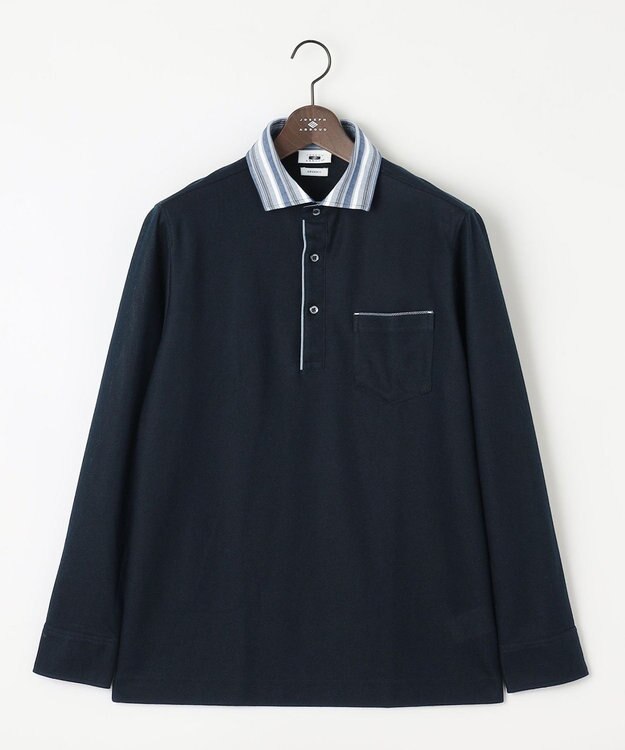 JOSEPH ABBOUD 【オーガニックコットン使用】ダディ ポロシャツ ネイビー系