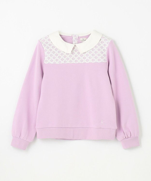 組曲 KIDS 【150-160㎝】レース トレーナー ラベンダー系