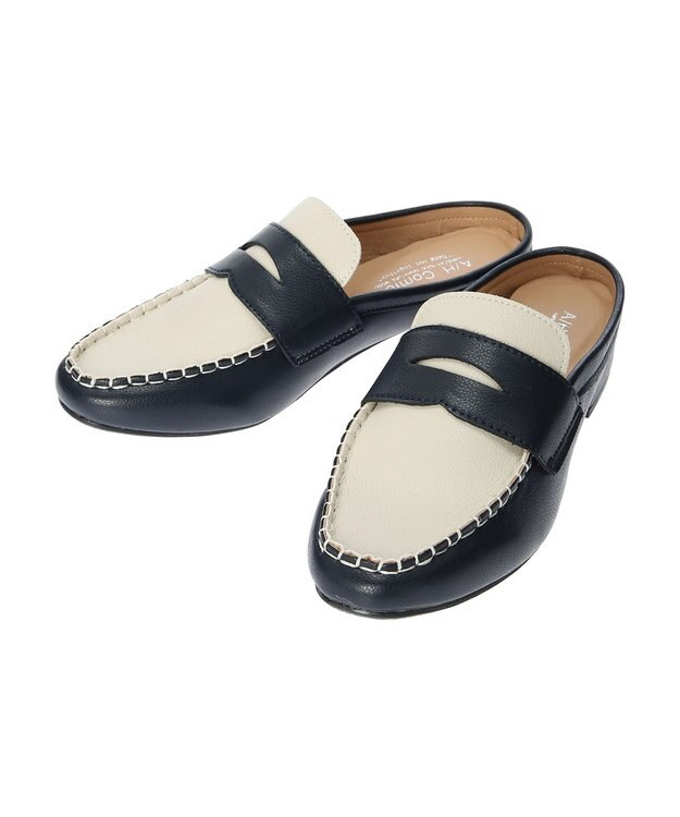 AMERICAN HOLIC ローファータイプコンビミュール Navy