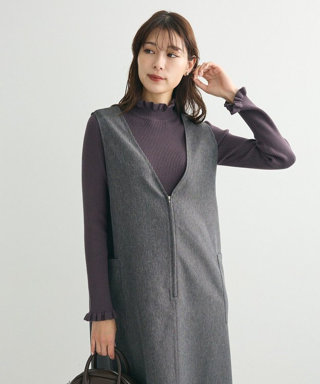 Green Parks 前後２ＷＡＹハーフＺＩＰジャンパースカート Black Indigo