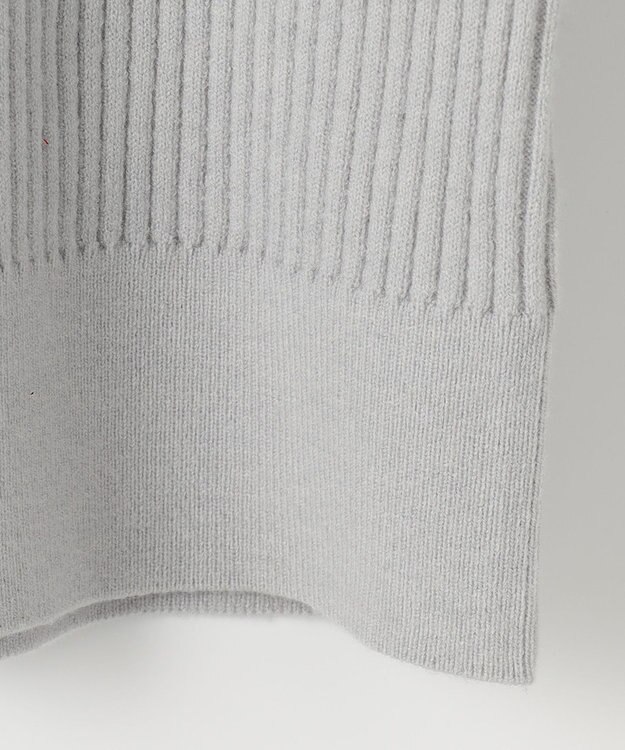 ANY SIS L 【洗える】アレンジRIB ニット アイスグレー