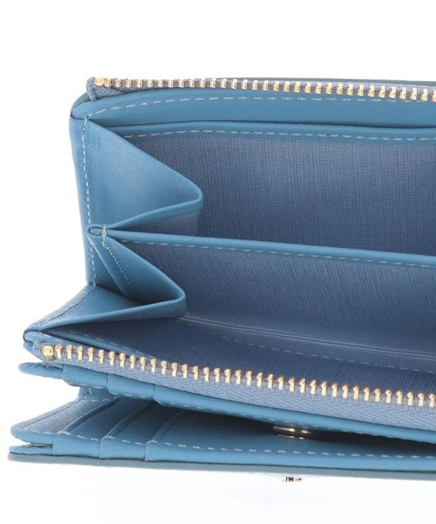 LANVIN en Bleu マゼンダ Lファスナー二つ折り財布 ブルー