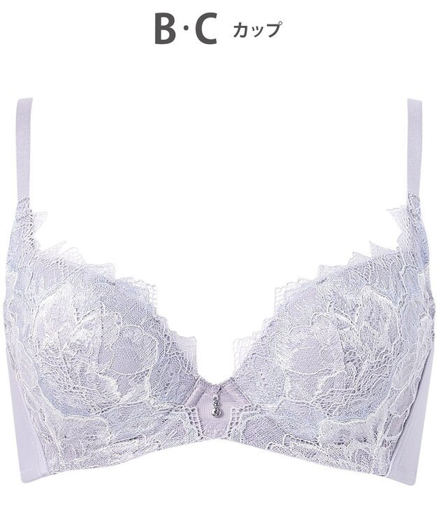 WACOAL 【ハグするブラ】 ブラジャー 体温を感知してカラダになじむ 谷間メイク 脇高設計 レディース BXB418 /ワコール グレー