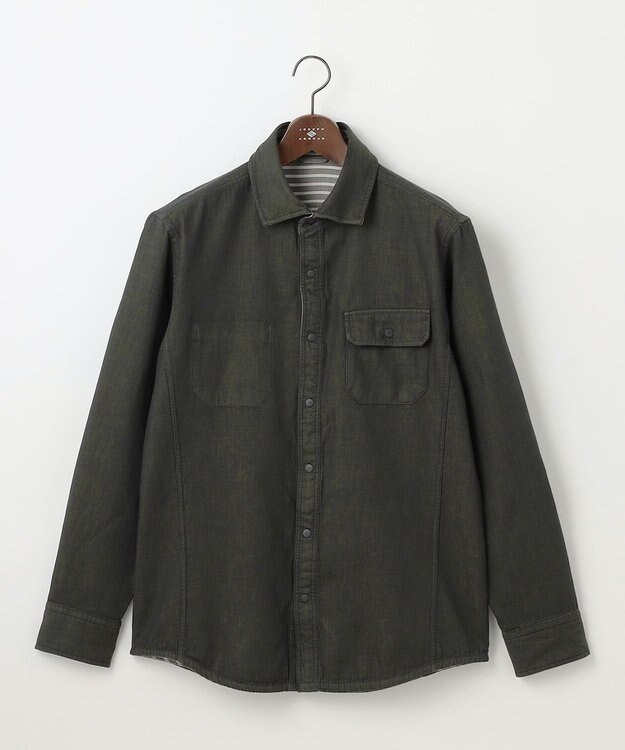 JOSEPH ABBOUD 【2WAY・25AW】リバーシブルシャツ カーキ系