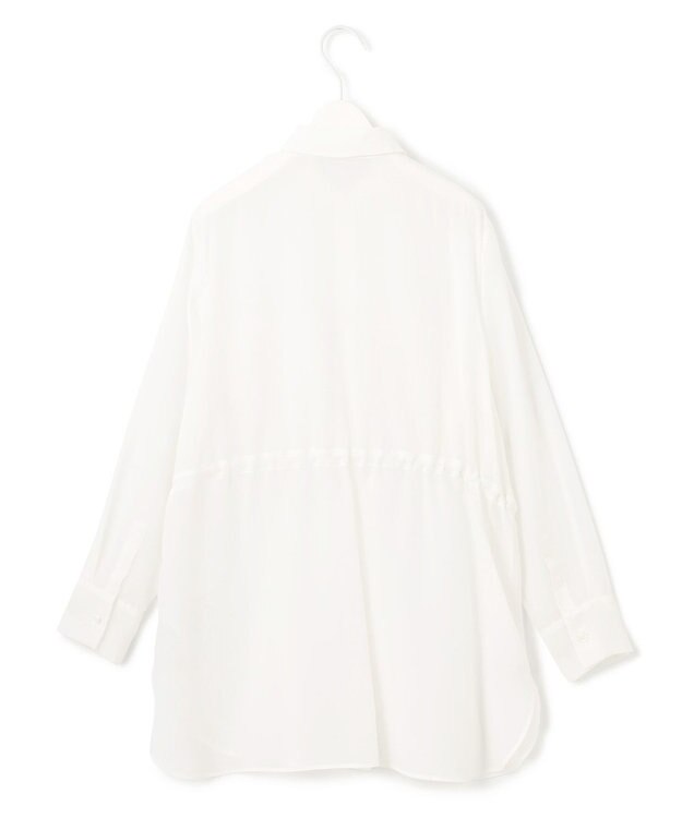 ICB L 【洗える】 PlaXシアーオーガンジー シャツ オフホワイト系