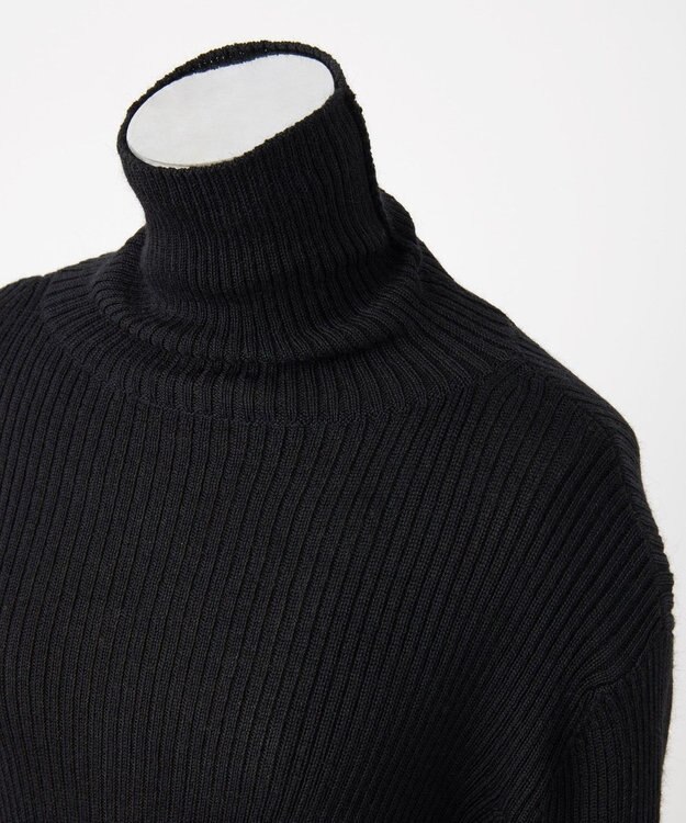 TOQUE 〈大草直子さんアドバイザー〉ベビーアルパカ×シルク ハイネックニット ブラック