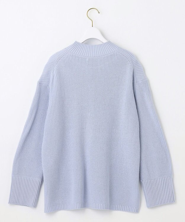 ANY SIS 【洗える】スフレアランパターン ニット ミントブルー