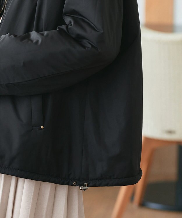 Tiaclasse 【リバーシブル】表裏2WAYベロアキルティングブルゾン ブラック