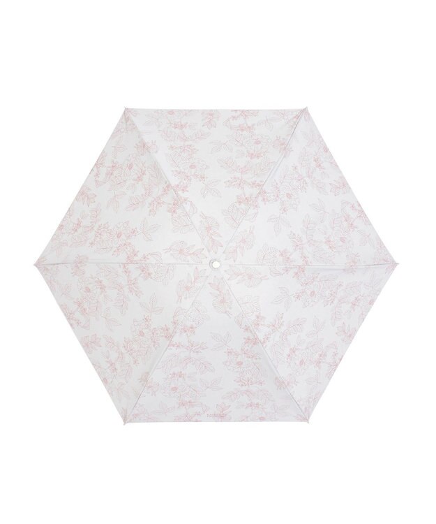 MOONBAT 【 遮光率100％/遮熱/UV/軽量】MACKINTOSH PHILOSOPHY(マッキントッシュフィロソフィー)晴雨兼用日傘 ドローイングフラワー Barbrella バーブレラ 折りたたみ傘 フワクール生地使用 ペールピンク