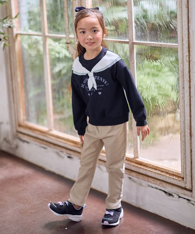 ANY KIDS 【WEB限定】7days 裏毛トレーナー ネイビー×セーラー