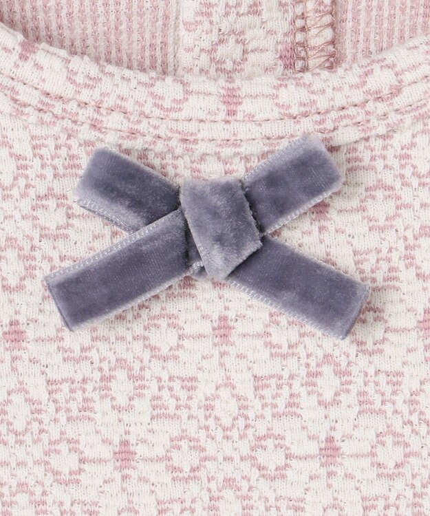 組曲 KIDS 【80-90㎝】 フロストフラワージャガード セットアップ ラベンダー