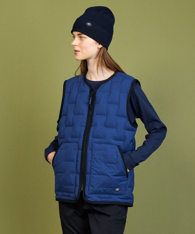 JOSEPH ABBOUD MOUNTAIN 【2WAYストレッチ/リバーシブル/撥水/軽量】 リバーシブル ダウン ベスト ダルブルー系