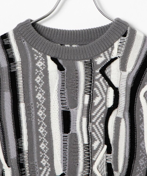 WEGO 3Dニットプルオーバー ホワイト