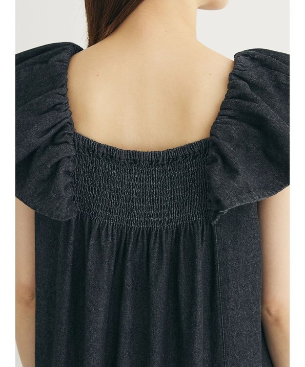 Green Parks ■ＥＳＣＡＲ　デニムピンタックワンピース Black