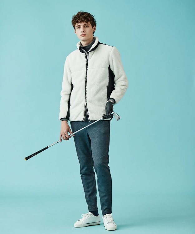 23区GOLF 【MEN】【ウォッシャブル】ボアコンビブルゾン アイボリー系