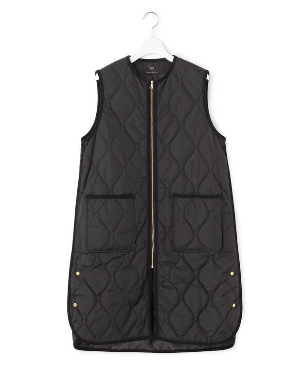 23区 【撥水加工】中綿 パディング ジレ ブラック系