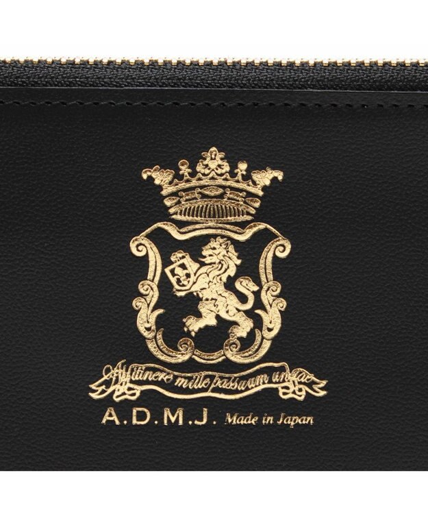 A.D.M.J. 【牛革】セブンティリリィ/オーガナイザーパース ブラック