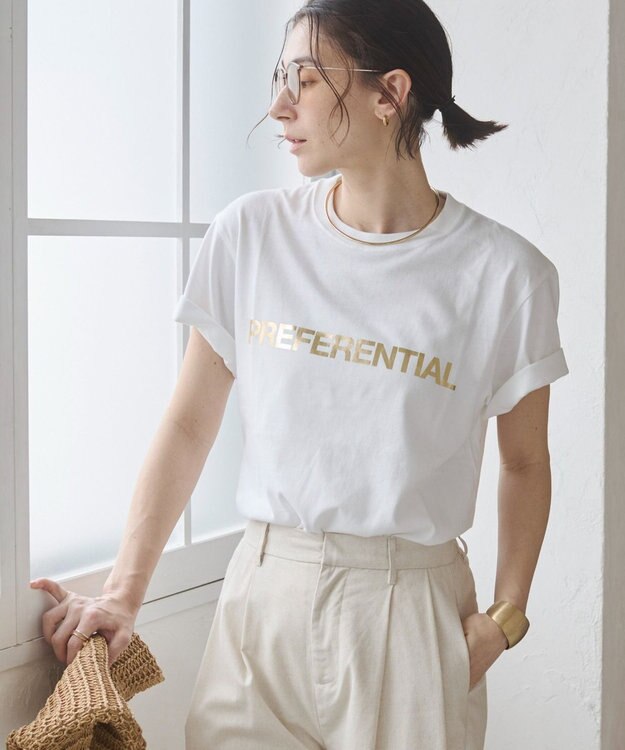 WEGO 【ANGIE VINTAGE】フロッキーロゴプリントTシャツ 柄6