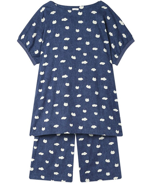 tsumori chisato SLEEP ツモリチサト パジャマ 綿100%(本体) 楊柳素材 4分袖 6分丈 レディース UDT119 /ワコール コン