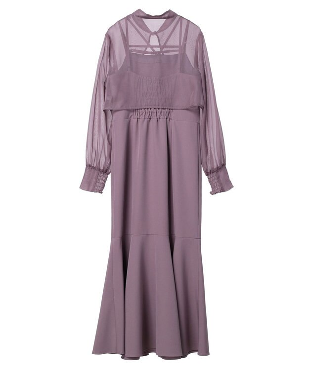 earth music&ecology ＳＥＴ２点シアーボレロ＋キャミワンピース Grayish Pink