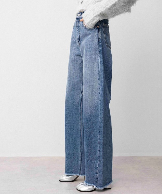 NAVE 【×NAVE】SERGE de bleu × NAVE カーブワイドデニム スカイブルー系