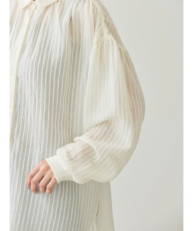 AMERICAN HOLIC ドビーストライプシャツ Ivory