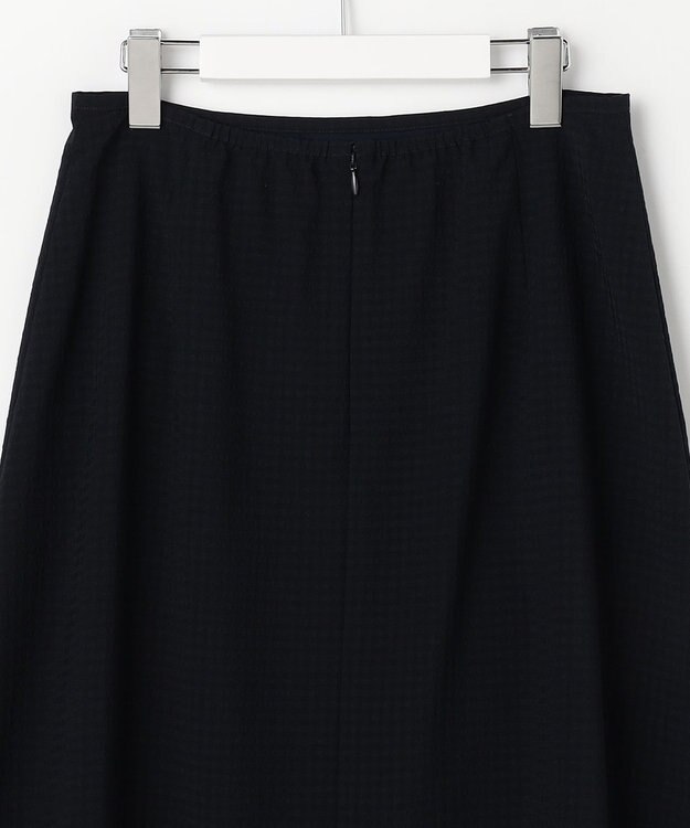 J.PRESS LADIES S シアーブロックチェック フレア スカート ネイビー系