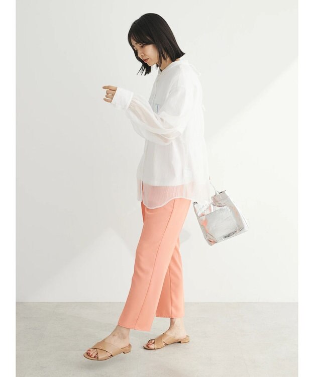 Green Parks ・ＥＬＥＮＣＡＲＥ　ＤＵＥ　シアーバックリボンチュニック Off White