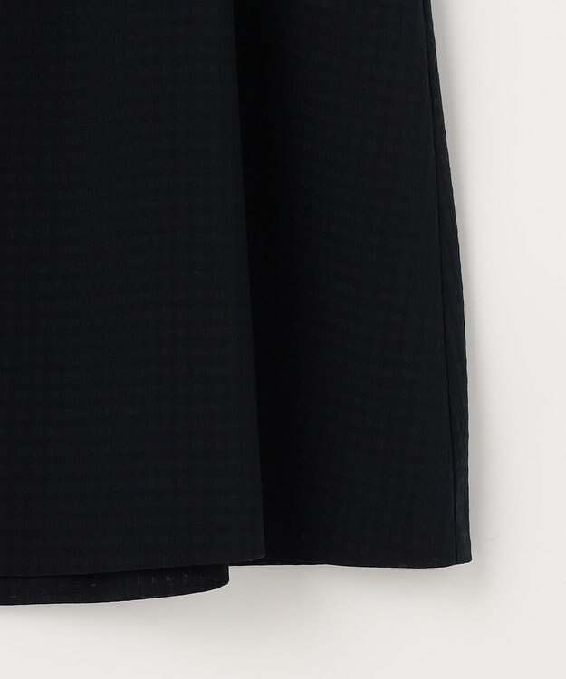 J.PRESS LADIES S シアーブロックチェック フレア スカート ネイビー系