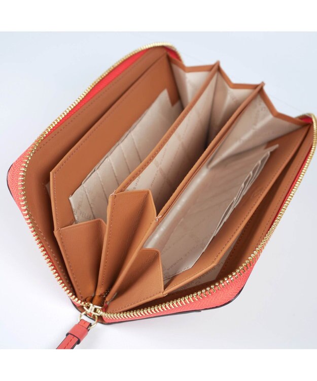 PELLE BORSA コンパクトラウンド長財布 Playful Goods プレイフルグッズ 4864 サーモンピンク